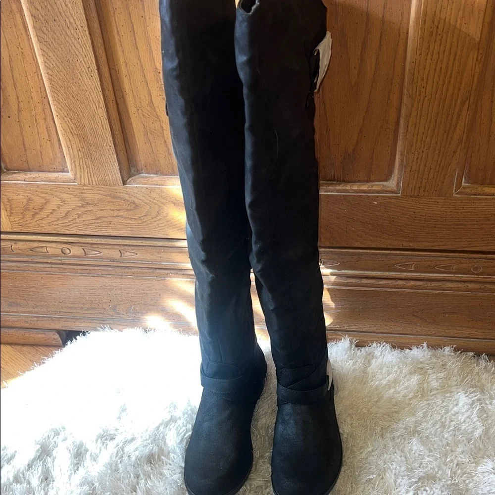 NWT Black Above the Knee  Boots sz 9